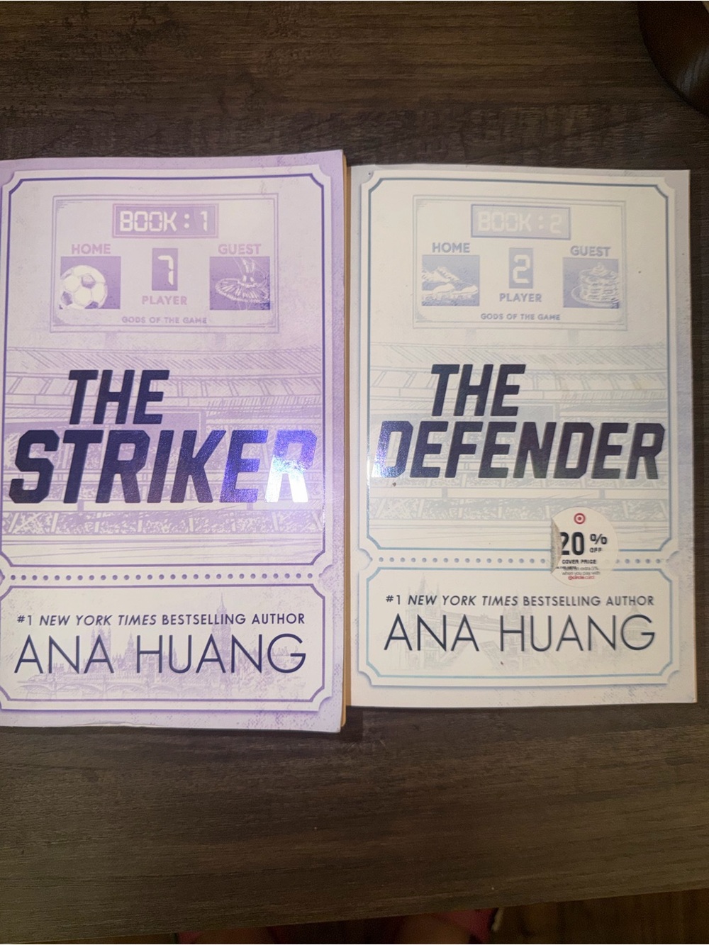 The Striker & The Defender by Ana Huang - Purple & White Covers